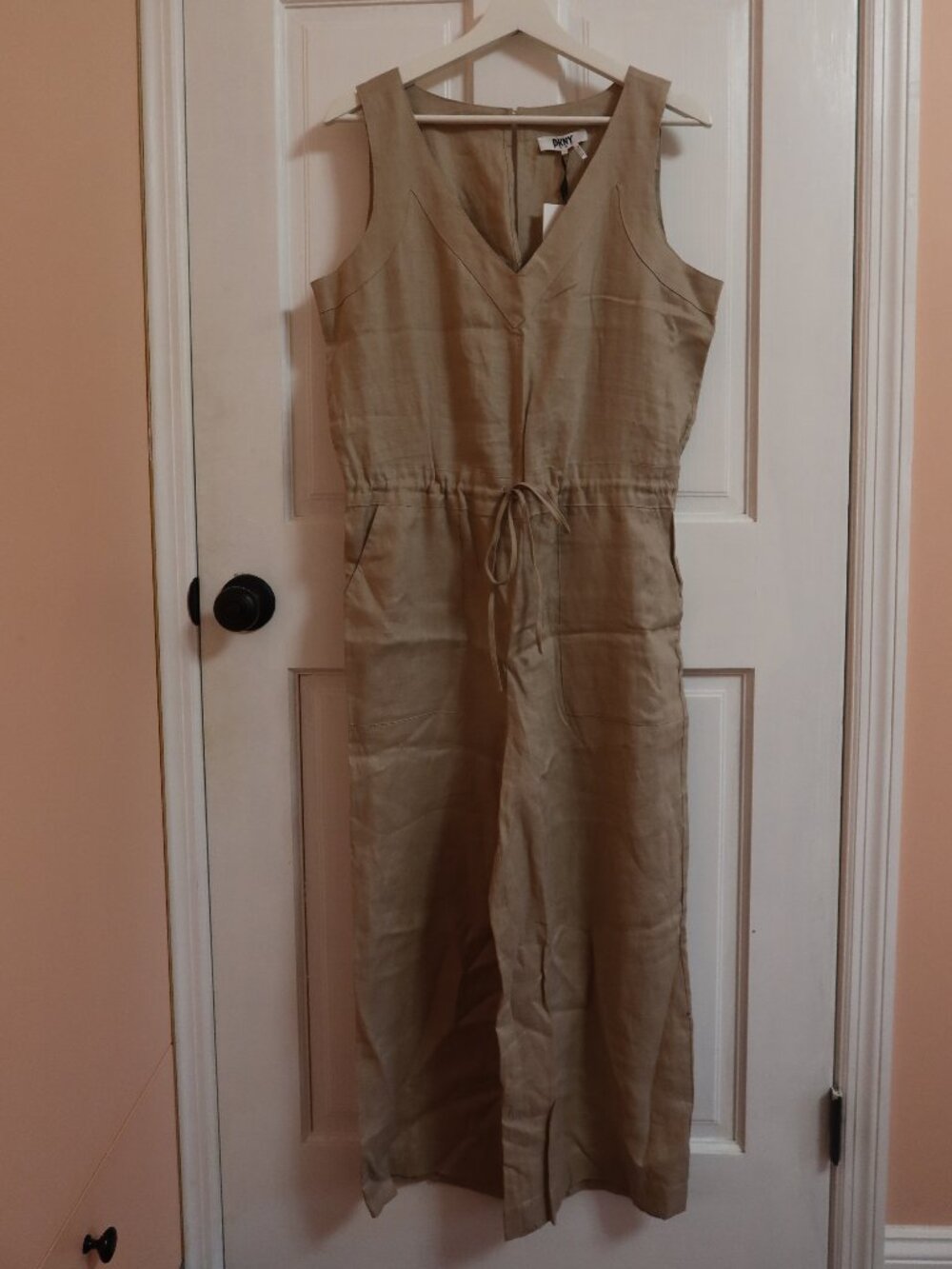 DKNY Pure cafe creme jumpsuit S NWT